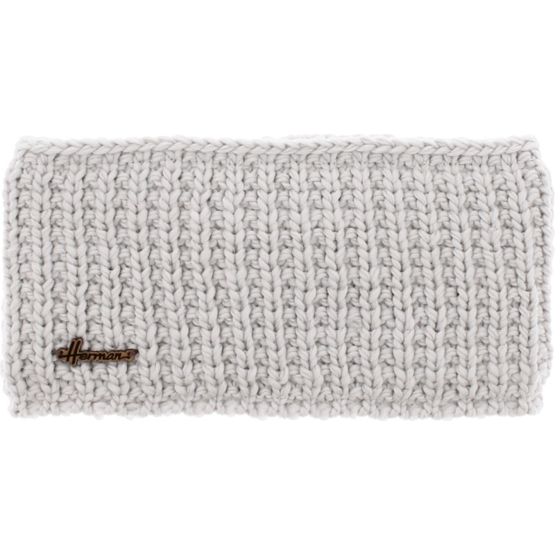 Plain adult headband knitted with 80% recycled plastic thread and line