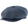 Casquette gavroche 8 côtes en fausse croute de cuir unie