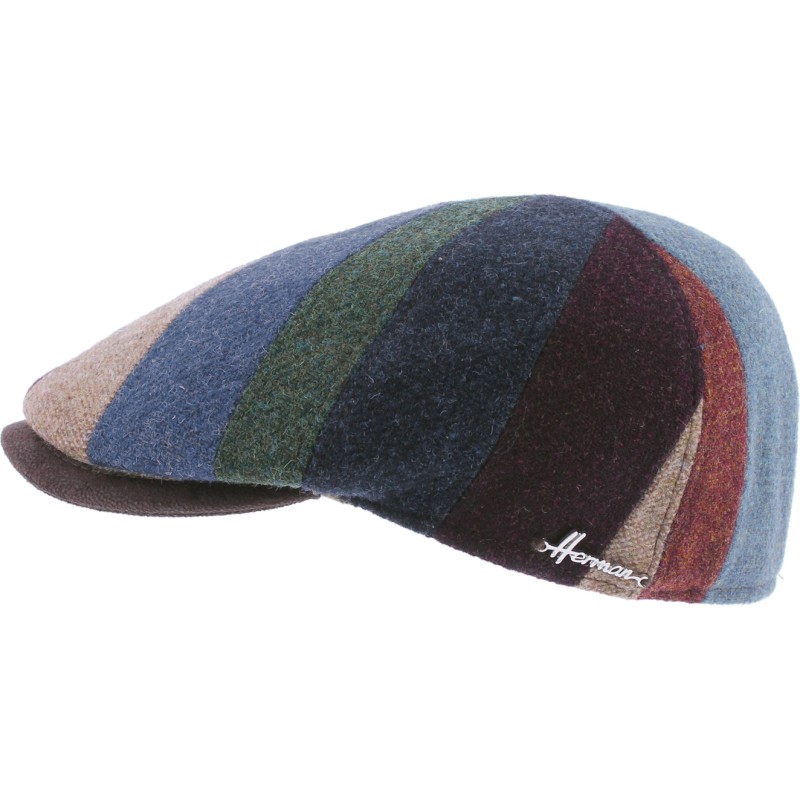 Casquette plate en patchwork