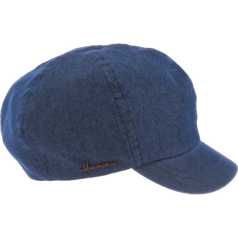 Casquette 8 côtes en jeans délavé