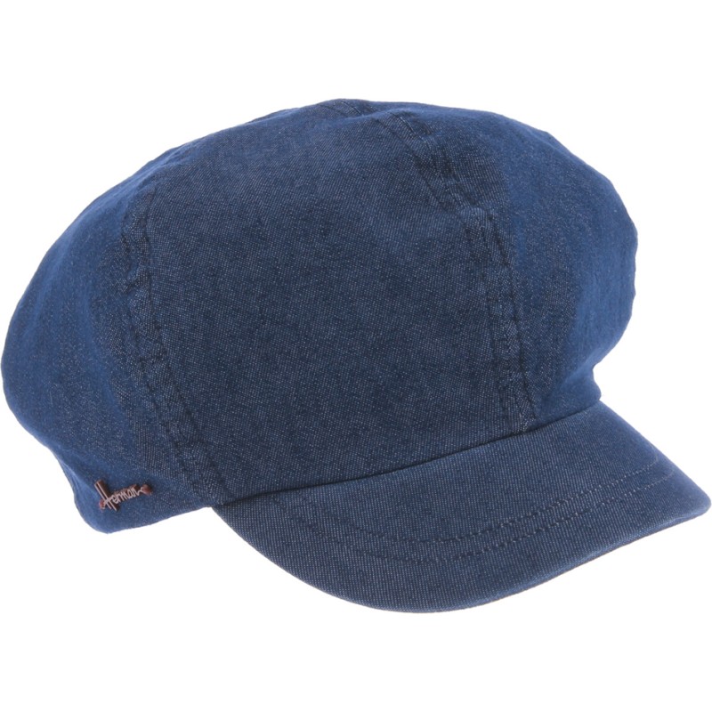 Casquette 8 côtes en jeans délavé