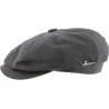 Casquette gavroche 8 côtes en fausse croute de cuir unie