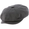 Casquette gavroche 8 côtes en fausse croute de cuir unie