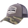 Casquette trucker avec visière camouflage, fermeture plastique "snapba