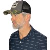 Trucker cap, camo visor, plastic closing "snapback"