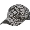 Bandana pattern baseball cap with velcro closing