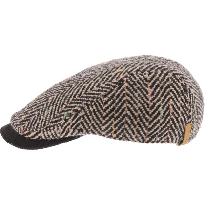 Legend cap. Flat cap bicolor with big tweed and corduroy peak.