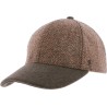 Tweed baseball cap, plain visor