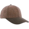 Tweed baseball cap, plain visor