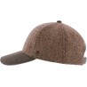 Tweed baseball cap, plain visor