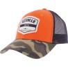 Casquette trucker avec visière camouflage, fermeture plastique "snapba