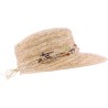 Raffia straw cap with scarf