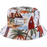 Bob à motif tropical avec badge rectangulaire