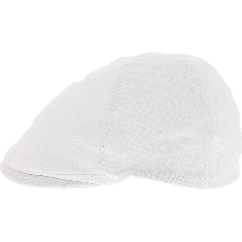 Casquette bec de cane lin/coton unie