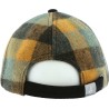 Checked tweed baseball cap, plain visor