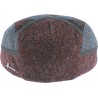 Flat cap with two-tone fabrics