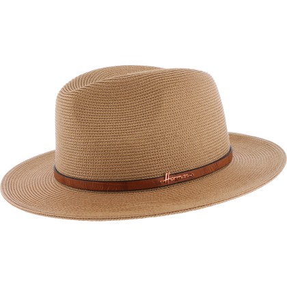 Waterproof straw hat with large brim