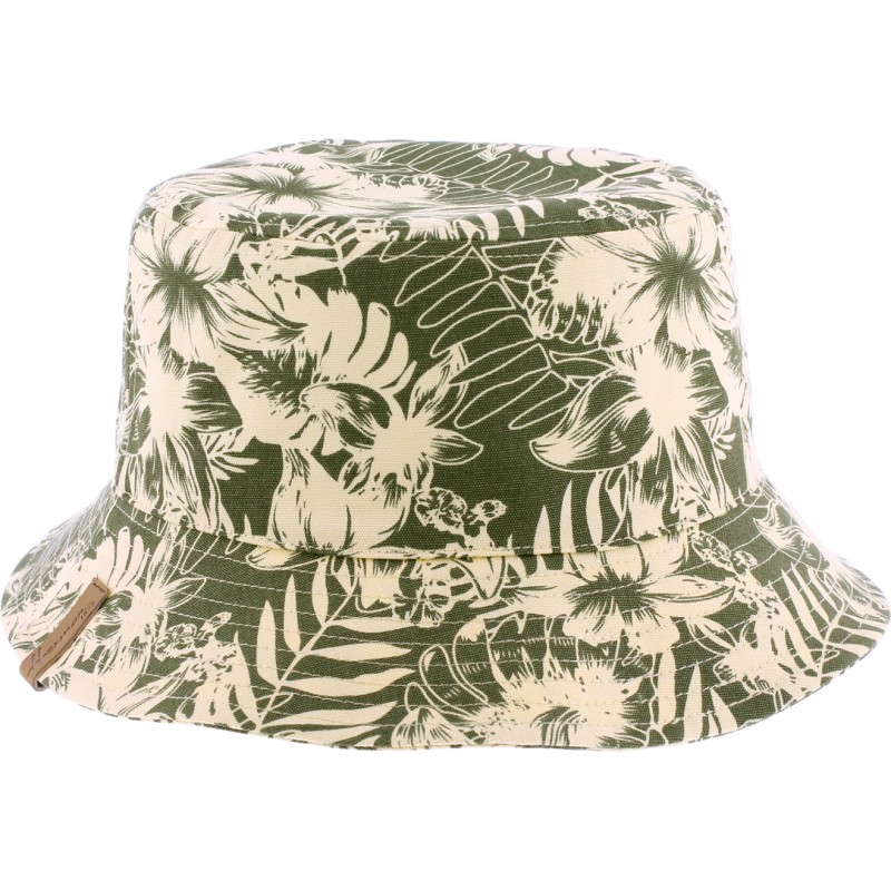 Tropical floral pattern bucket