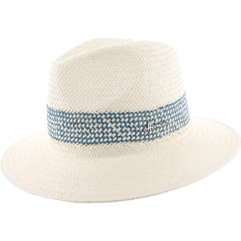 Large brim hat, in paper straw and internal drawstring to adjust size.