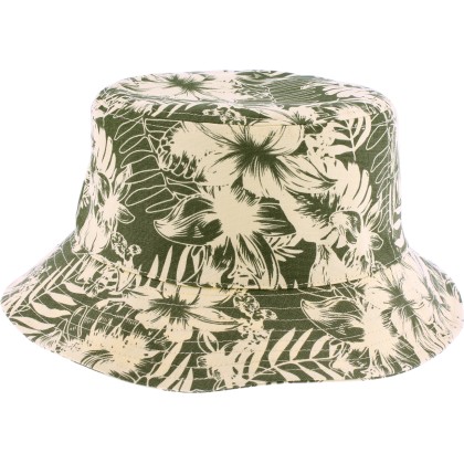 Tropical floral pattern bucket