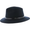 Large Brim felt hat with laether belt.