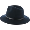 Large Brim felt hat with laether belt.