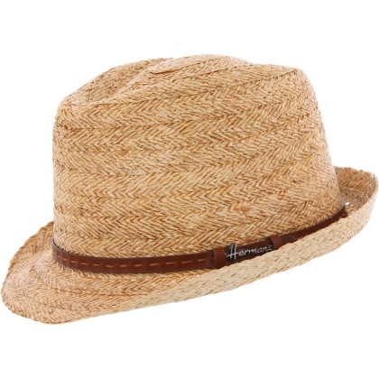 Natural straw small brim hat