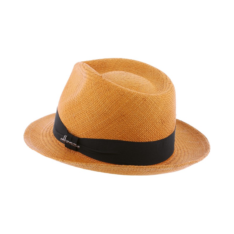 Small brim "Panama" hat bicolor