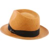 Small brim "Panama" hat bicolor