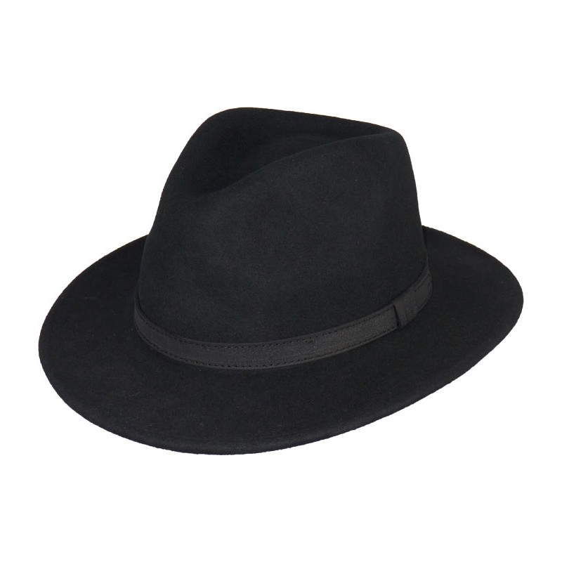 Chapeau feutre uni + ceinture cuir