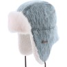 Fleece-lined heather trapper hat