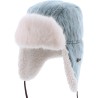 Fleece-lined heather trapper hat