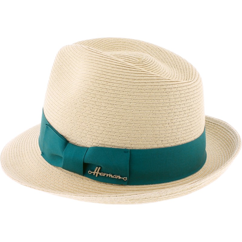 chapeau de paille ruban turquoise