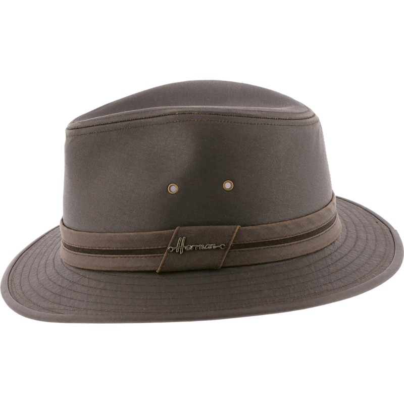 Small brim hat waterproff cotton with metal eyelets