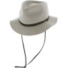 Felt hat 90gr with small plain brim with thin belt and imitation leath