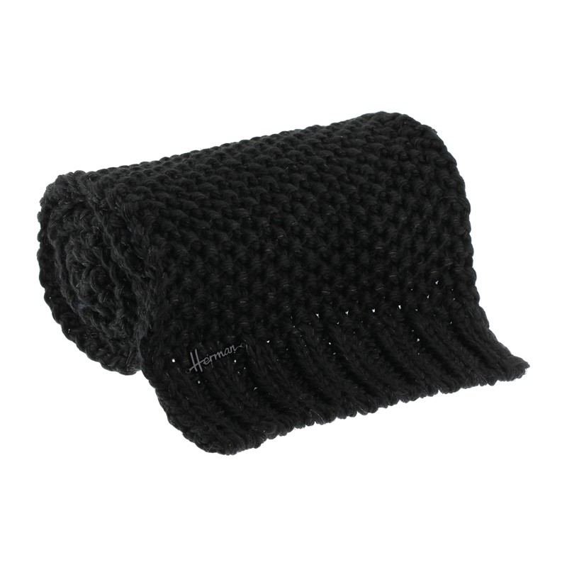 echarpe hiver en tricot noire