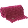 echarpe femme hiver en maille coloris framboise