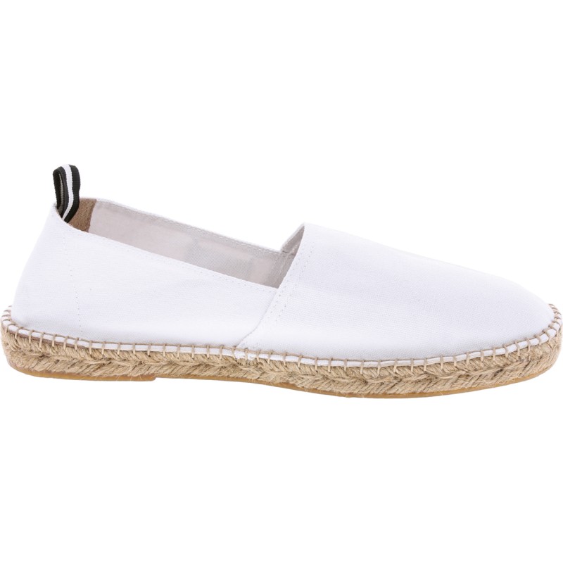 Sneakers, sandal plain color in cotton. Rope sole and alcantara buttre