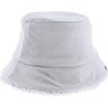 Flexible and reversible bucket hat in soft material on one side and pl