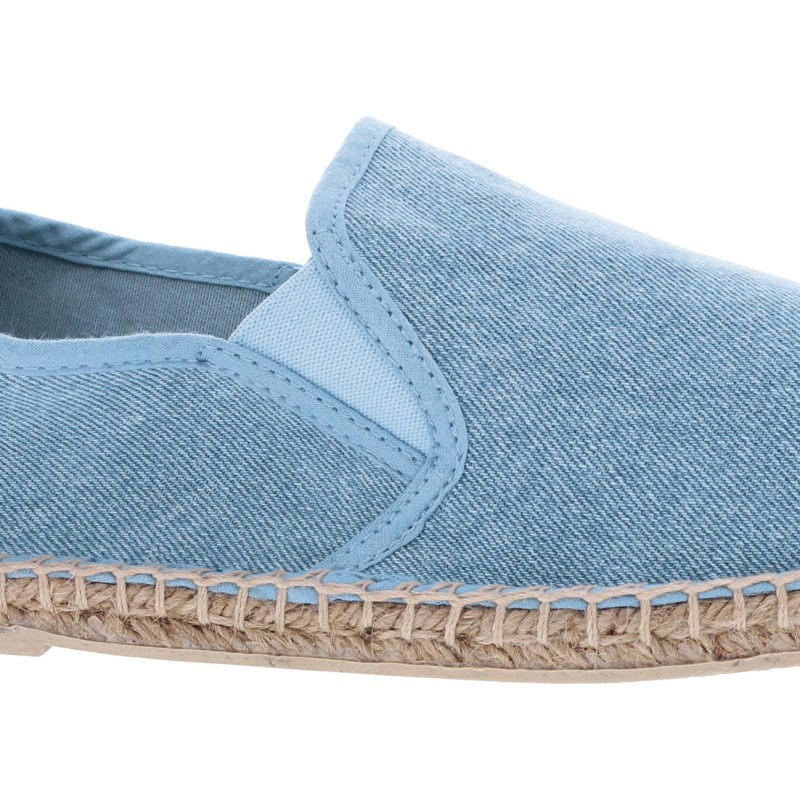 Plain color cotton espadrilles, with comfortable cotton fabric insole,