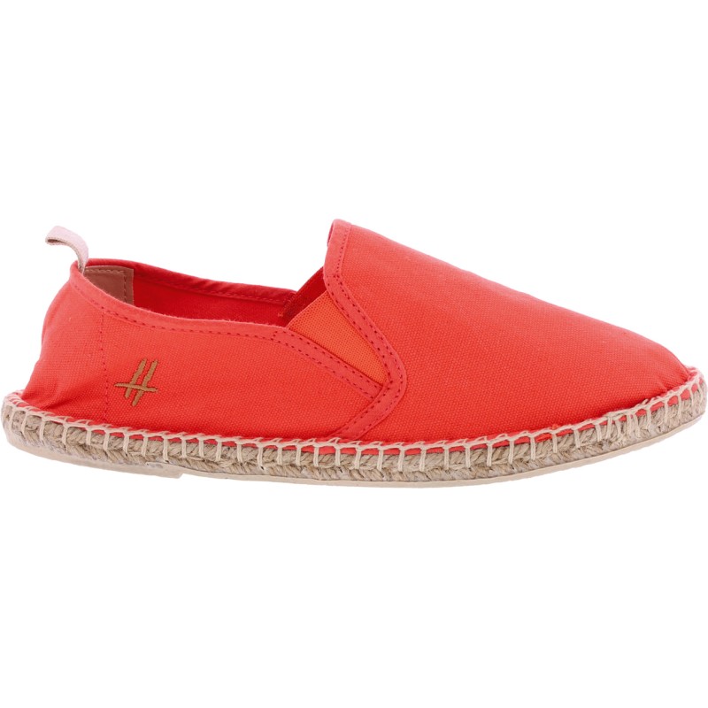 Plain color cotton espadrilles, with comfortable cotton fabric insole,