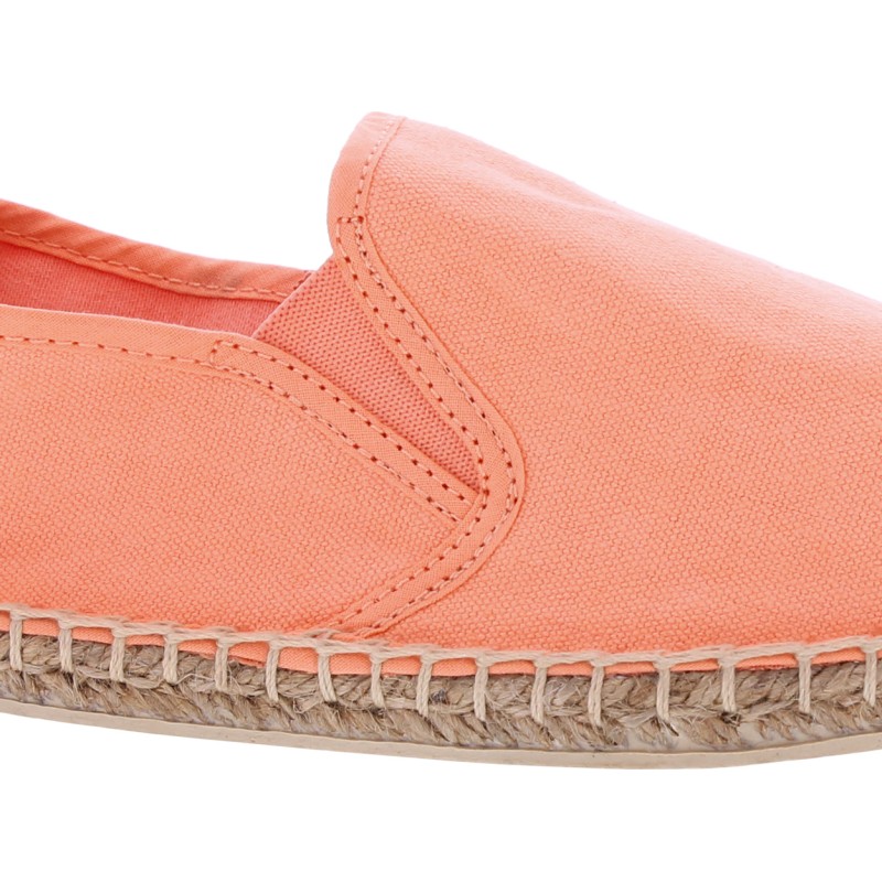 Plain color cotton espadrilles, with comfortable cotton fabric insole,