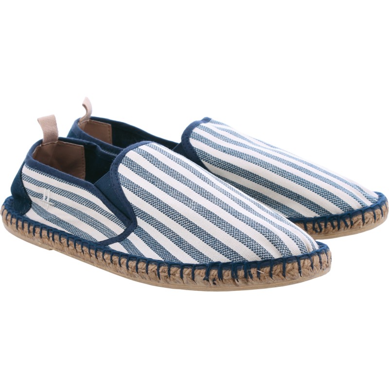 Striped, cotton espadrilles, with comfortable cotton fabric insole, el