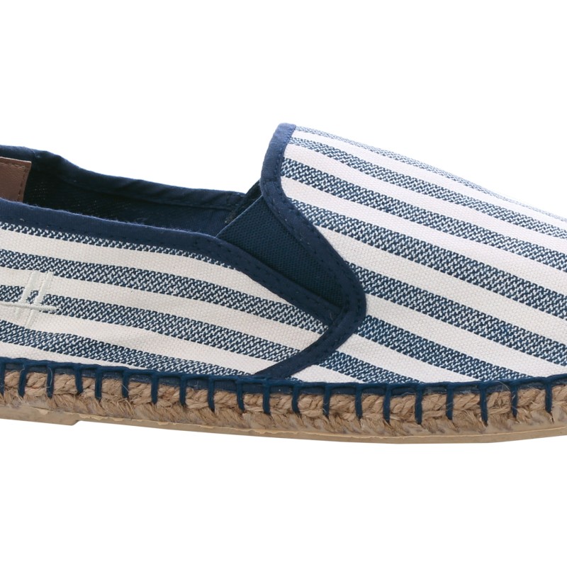 Striped, cotton espadrilles, with comfortable cotton fabric insole, el