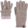 Gants femme en maille unie doublés en teddy plush