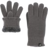 Gants femme en maille unie doublés en teddy plush