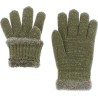 Children's gloves in plain knit with lurex, wrist and teddy lining