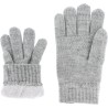 Children's gloves in plain knit with lurex, teddy lining