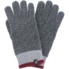 Gants homme en maille tricolore doublés en teddy plush