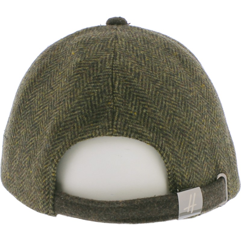 Tweed baseball cap, plain visor